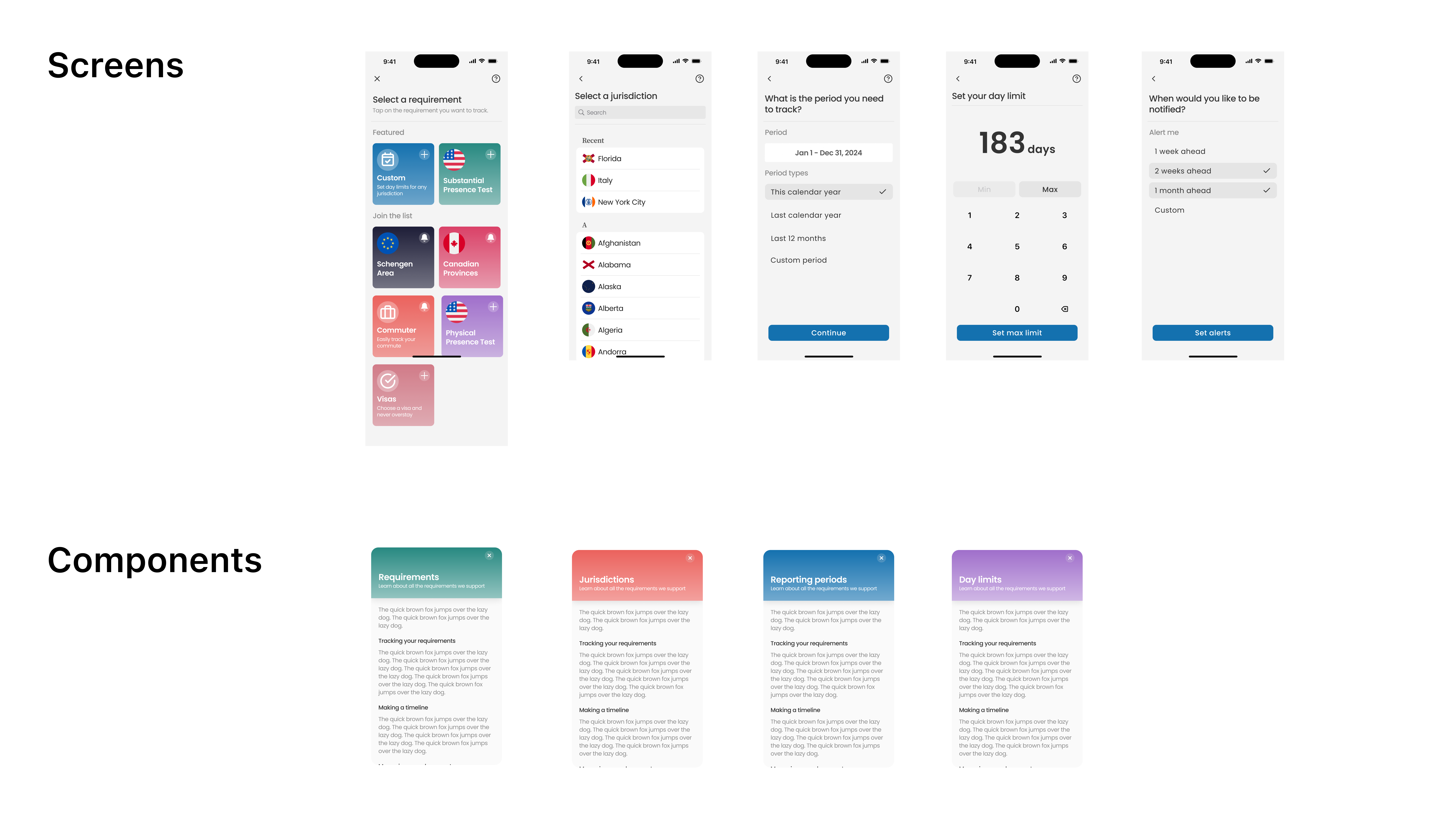 Final high fidelity mockup for set limit flow