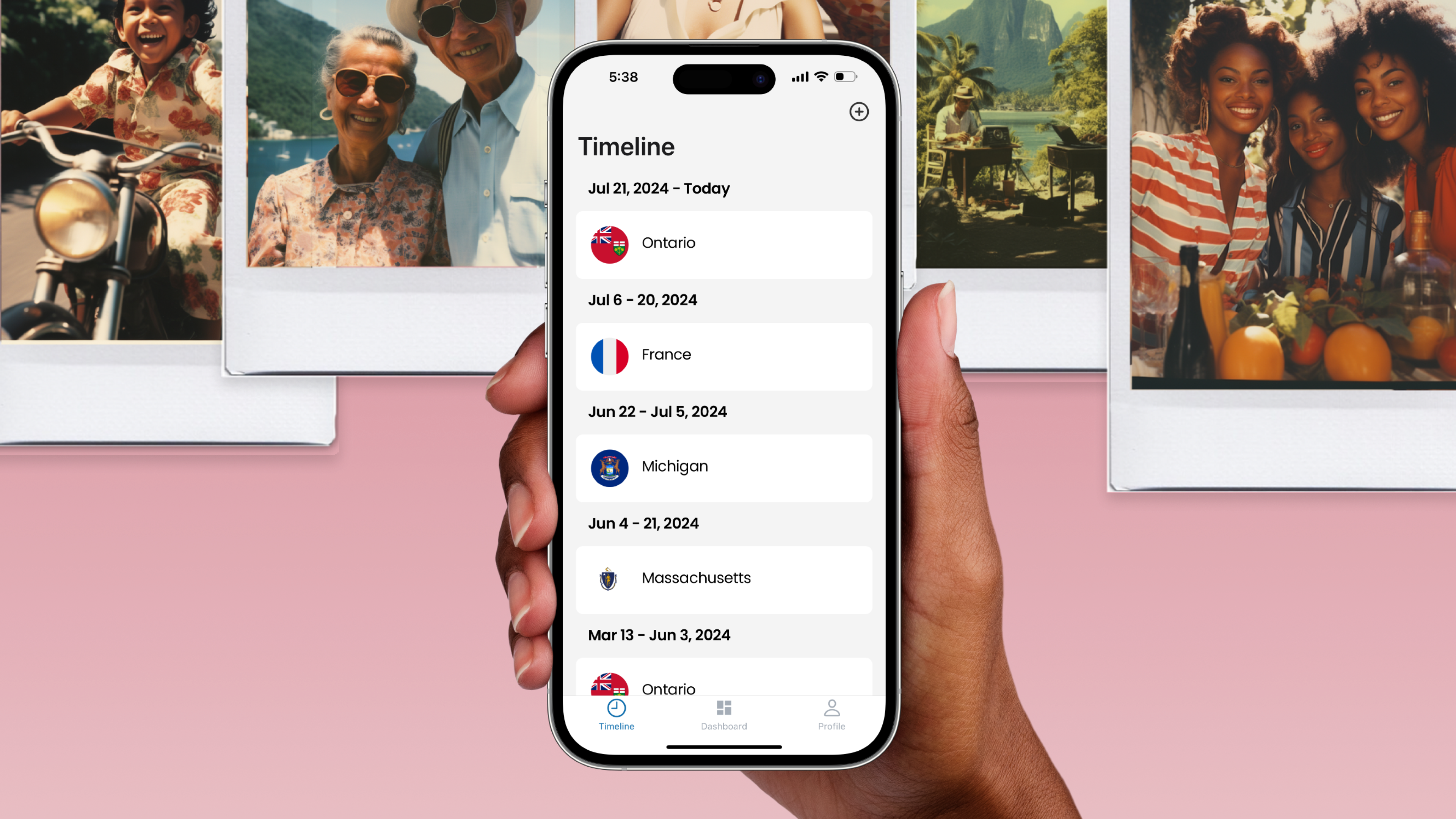 Timeline - Instantly turn your photos into a clear, intuitive travel timeline.